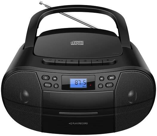Maginon CB-1 Bombox FM rádio CD/MP3 kazetový magnetofon USB černý