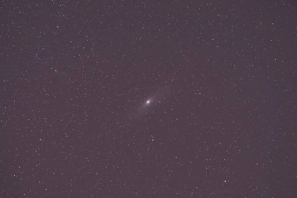 Andromeda galaxy single shot, unprocessed.