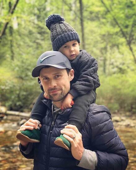 Benjamin Hollingsworth and his son Gatsby WIllem Hollingsworth. 