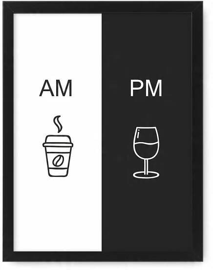KÁVA VÍNO PIVO Obraz A4 24X33 plakát, rámeček ikea #94