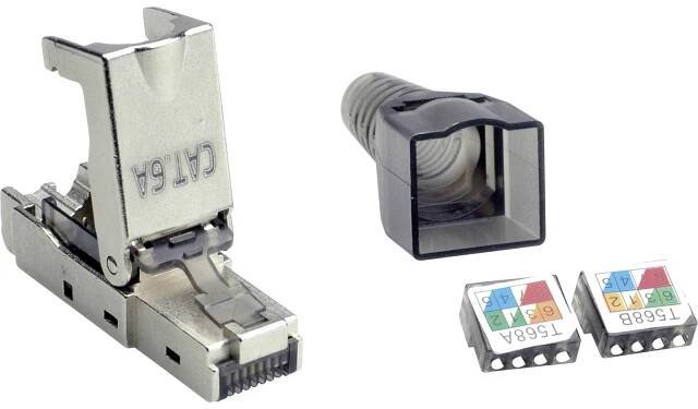 Value Konektor RJ-45 pro připojení VALUE (třída EA), STP 26.99.0373 stříbrná (metalíza) 1 ks