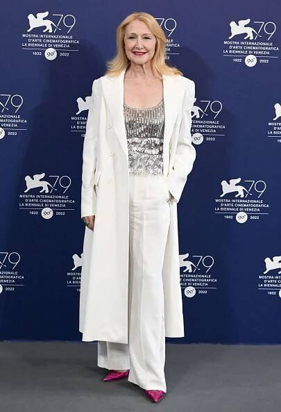 VENICE, ITALY - SEPTEMBER 03: Patricia Clarkson attends the photocall for "Monica" at the 79th Venice International Film Festival on September 03, 2022 in Venice, Italy. (Photo by Stephane Cardinale - Corbis/Corbis via Getty Images)