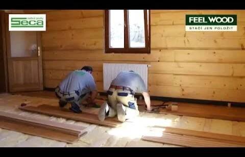 Pokládka masivní dřevěné podlahy FeelWood - montáž na dřevěný rošt