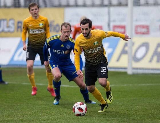Utkání 19. kola FNL mezi FC Vysočina Jihlava a Sokolov.