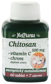 MEDPHARMA Chitosan 500 mg + Vitamin C + chrom, 67 tbl.