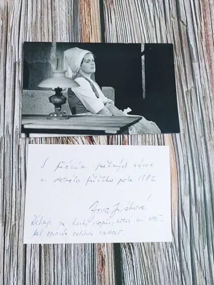 Zora JIRÁKOVÁ - originální AUTOGRAM, fotografie a TEXT - Ostatní sběratelské předměty
