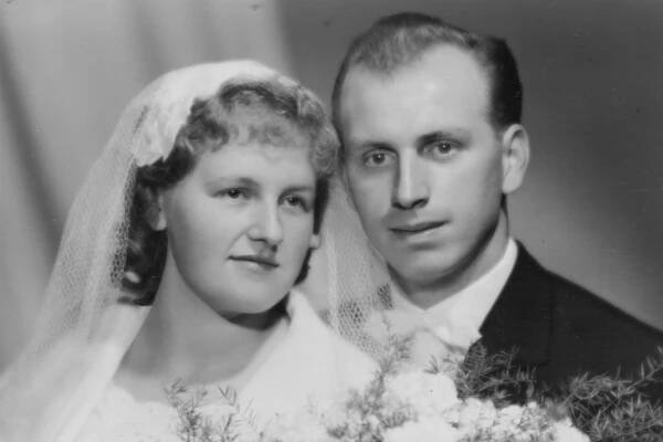 Svatební fotografie Josef a Hanelore Urbanovi, 24. září 1960