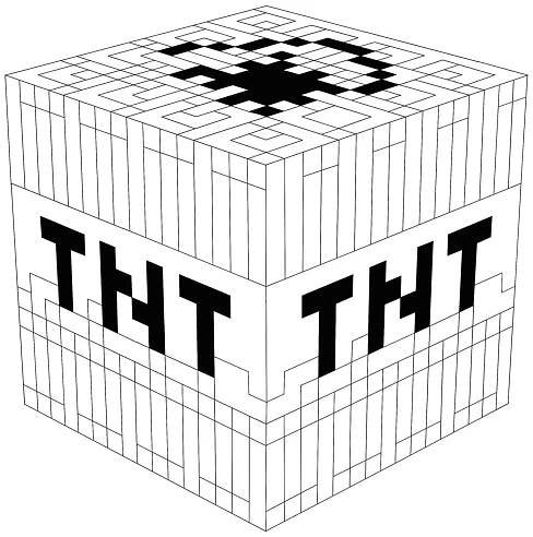 Minecraft TNT coloring page
