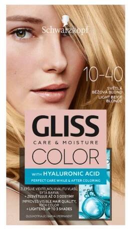 Schwarzkopf Gliss Color barva na vlasy Světlá Béžová Blond 10-40