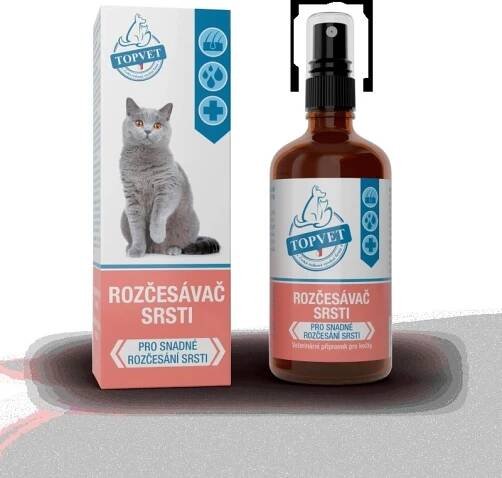 Topvet Rozčesávač srsti pro kočky 100 ml