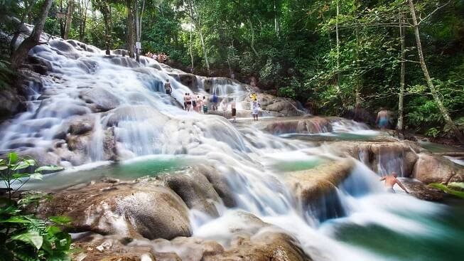 Scale the 600-foot Dunn’s River Falls, straight off the beach