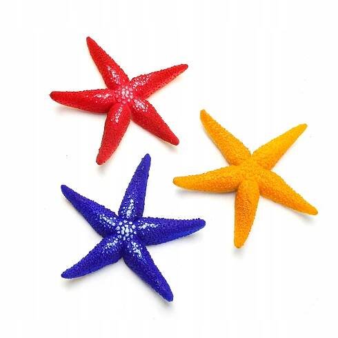 Umělá hvězdička do akvária Starfish fluorescenční SET 3 barvy