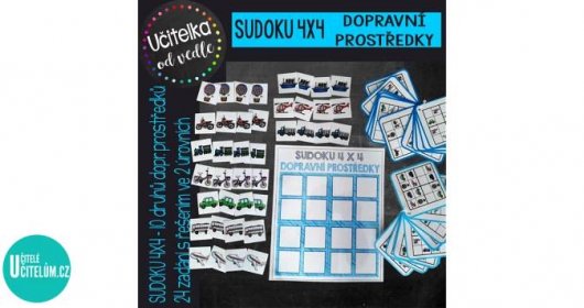 SUDOKU 4 x 4: DOPRAVNÍ PROSTŘEDKY - Matematika | UčiteléUčitelům.cz