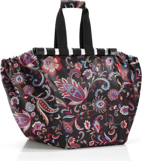 reisenthel easyshoppingbag, taška na nákupní vozík, nákupní taška, Paisley Black, 30 L, UJ7064