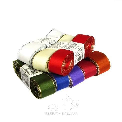Stuha taft 25 mm / 10 m vánoční