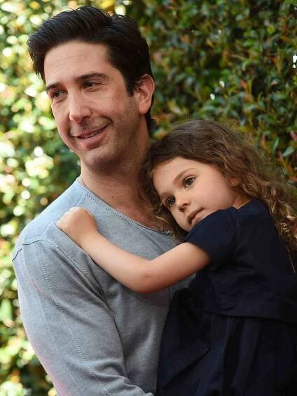 David Schwimmer and his daughter Cleo Buckman Schwimmer arrive at the 12th Annual John Varvatos Stuart House Benefit