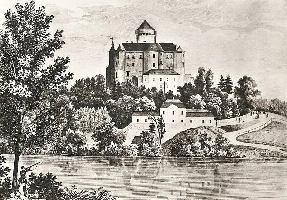 KONOPIŠTĚ - zámek - Farkova rytina - Benešov