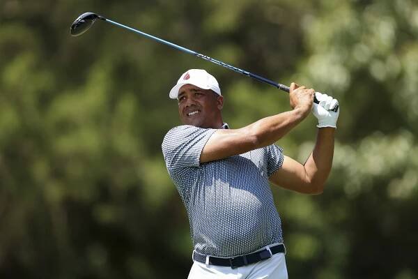 Jhonattan Vegas teeing off at the FedEx St. Jude Championship.