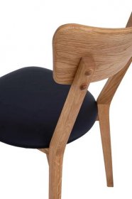 Dubová olejovaná a voskovaná židle Diana černá koženka