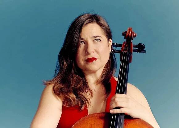 Alisa Weilerstein with cello. NYT 2023 (c) Evelyn Freja