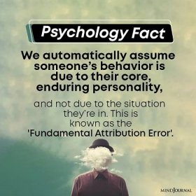 We automatically assume someone’s behavior is due to their core, enduring personality,