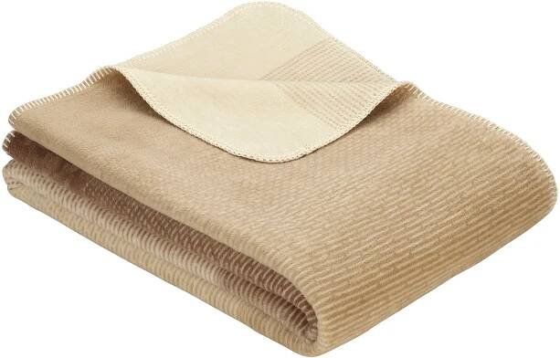 Kuscheldecke Braun/naturfarben 150x200 Cm Streifen