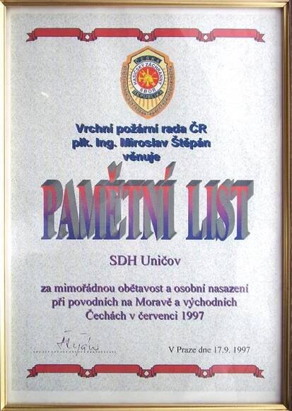 Hasiči Uničov - JPO & SDH