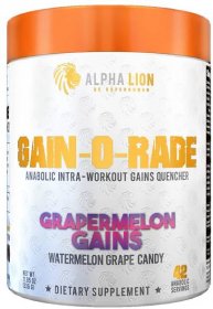 Alpha Lion, GAIN-O-RADE, Anabolic Intra-Workout Gains Quencher, Ultra-Premium BCAA + EAA Formula, 10g of All 9Essemtial Amino Acids, Intra-Workout, 11.85 oz (336g)