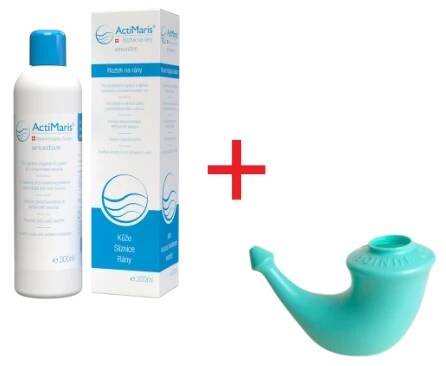 Sada ActiMaris Sensitive roztok 300 ml + konvička Rhino