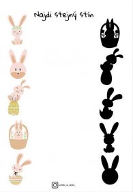 an easter bunny and other animals are on the opposite side of a vertical line, which is