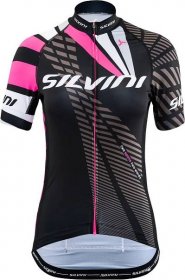 Dámský cyklistický dres Silvini Team Black/Pink