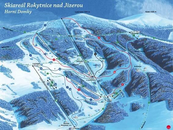 Rokytnice nad Jizerou - Horní Domky - sjezdovky a sníh