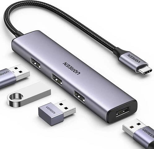 Rozbočovač USB-C UGREEN Adaptér USB C na USB Ultra tenký rozbočovač USB C https://test-vergleiche.com/products/ugreen-usb-c-hub-3/