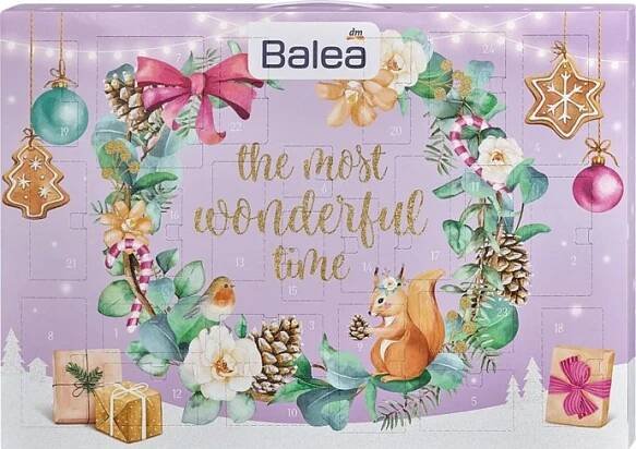 24 okýnek s produkty Balea nabízí také drogerie DM. Zásoba cenově dostupné kosmetiky vás vyjde na pouhých 379 Kč.