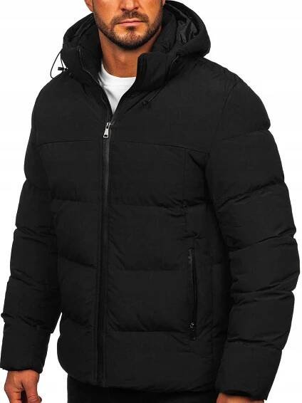 ZIMNÍ BUNDA PROŠÍVANÁ PÁNSKÁ ČERNÁ 9978 DENLEY_2XL Hlavní vzor bez vzoru