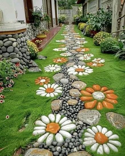 Pin by HARDEEP SINGH BENIPAL on GARDEN PATH COLOURFUL | Garden planning, Garden projects, Rock garden design