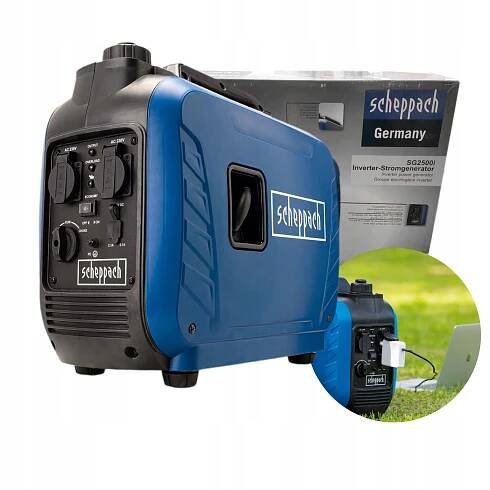 Elektrocentrála Jednofázový přenosný generátor Scheppach 2000 W benzín
