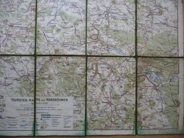 Stará mapa - Touristen-Karte von Nordböhmen - Severní čechy - Staré mapy a veduty