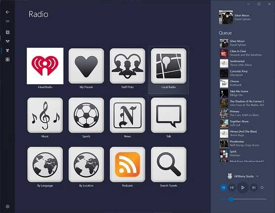 Fiona | A Windows 10 app to control your Logitech Media Server/Squeezebox