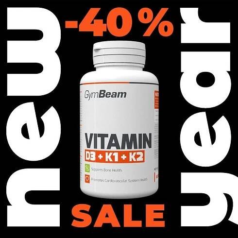 Vitamín D3+K1+K2 - GymBeam