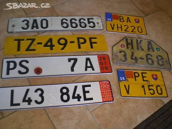 Čeké převozní SPZ a jiné -vyměna za jiné či staré.