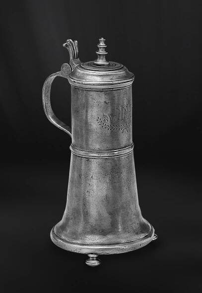 Pewter beer stein - Beer stein handmade in Italy - Italian pewter beer stein (Art.322)