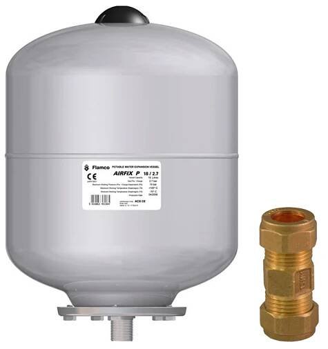 Flamco - 2 Litre Expansion Vessel with Check Valve Kit