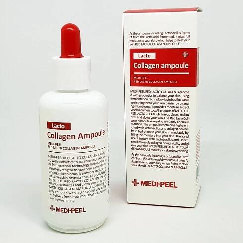 červená lakto kolagenová ampule Medi Peel 70ml hydratační esence kyseliny mléčné K-Beauty