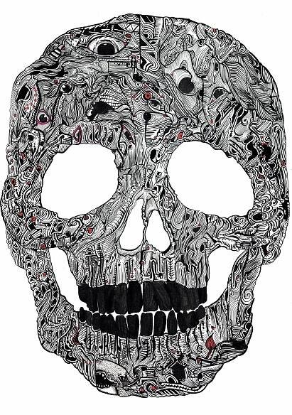 Sam Sephton Illustration - Skull No.12