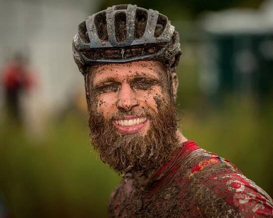 Dánský fousáč Erik Skovgaard Knudsen, mimochodem vítěz letošních Sudety MTB Challenge