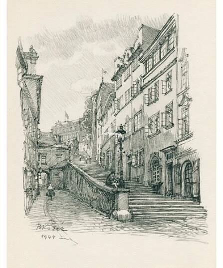Artbohemia.cz, Bohumír Kozák: Mostecké věže (1943)