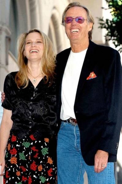 Peter Fonda and Bridget Fonda as he is honored with the 2,241st star on the Hollywood Walk of Fame.