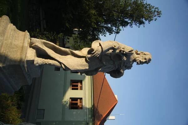 Soubor:Detail of statue of Saint Joseph at staircase near Church of Saint John the Baptist in Rokytnice nad Rokytnou, Třebíč