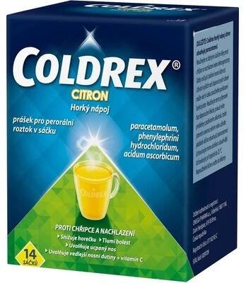 COLDREX HORKÝ NÁPOJ CITRON POR 750MG/10MG/60MG POR PLV SOL SCC 14 I